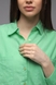 Рубашка однотонная женская Crep 90279 M Зеленый (2000989497837D) Фото 7 из 14