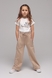 Спортивні штани палаццо для дівчинки Atabey 10010-2 128 см Бежевий (2000989477730D) Фото 5 з 13