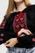 Вишиванка сорочка з принтом жіноча Олеся 46 Чорний (2000989910077A) Фото 3 з 13