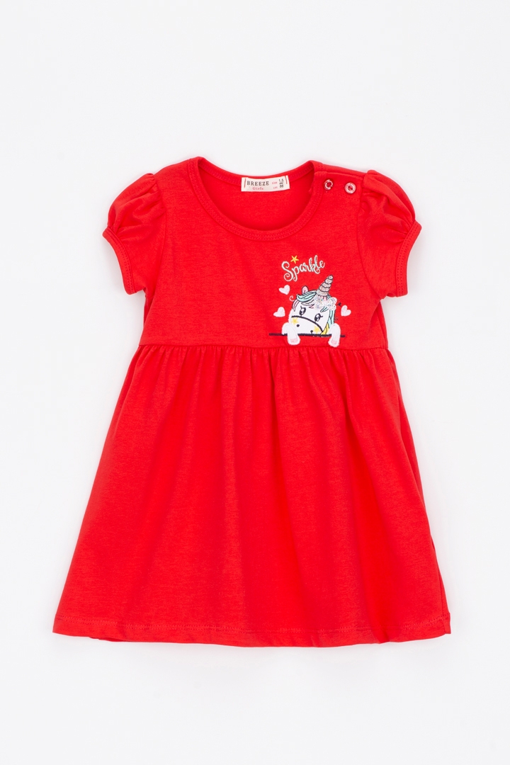 Фото Платье для девочки Breeze 17031 с принтом 104 см Красный (2000989678809S)