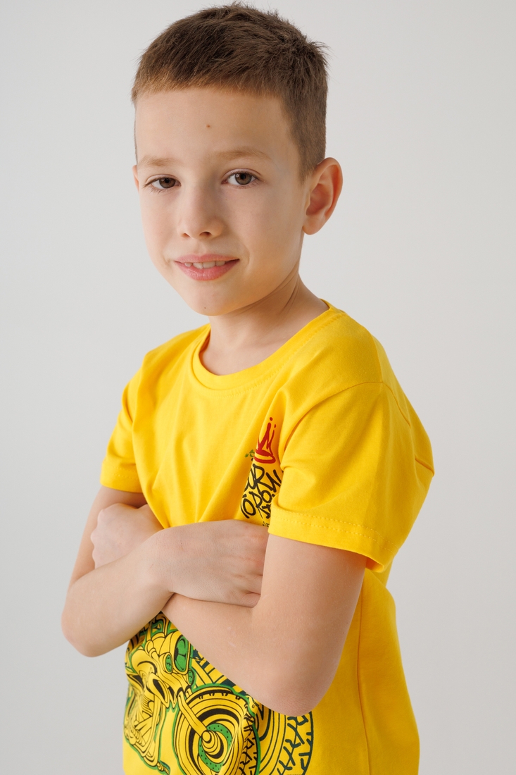 Фото Футболка для хлопчика Ecrin 8222 128 см Жовтий (2000990321046S)