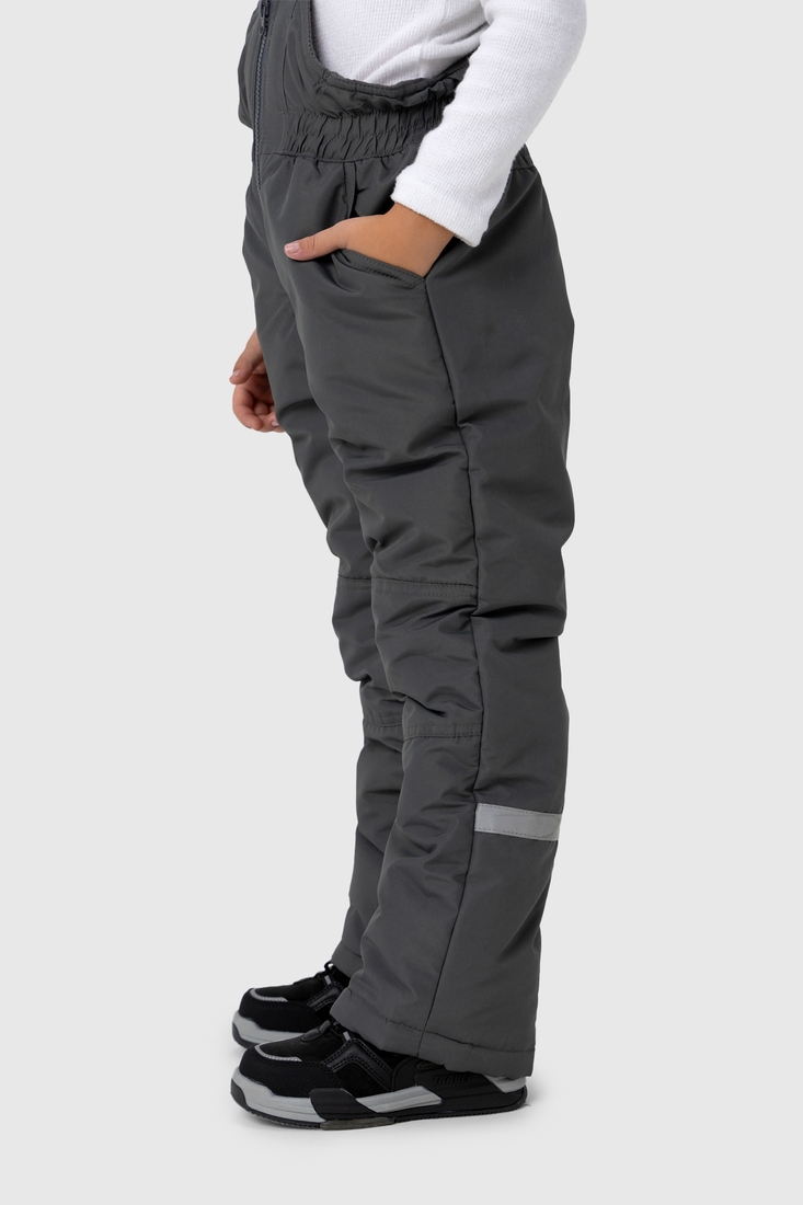 Фото Комбінезон для хлопчика H-117 куртка + штани на шлейках 134 см Сірий (2000989625469W)