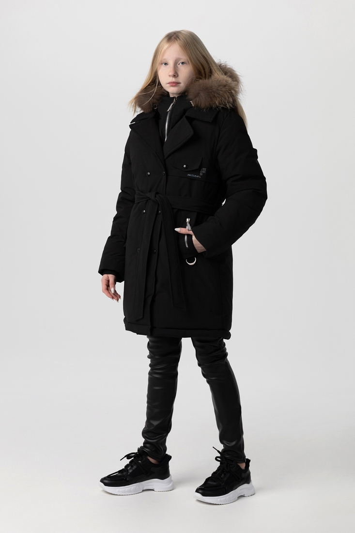 Фото Куртка зимова для дівчинки Feiying 836 164 см Чорний (2000989630425W)