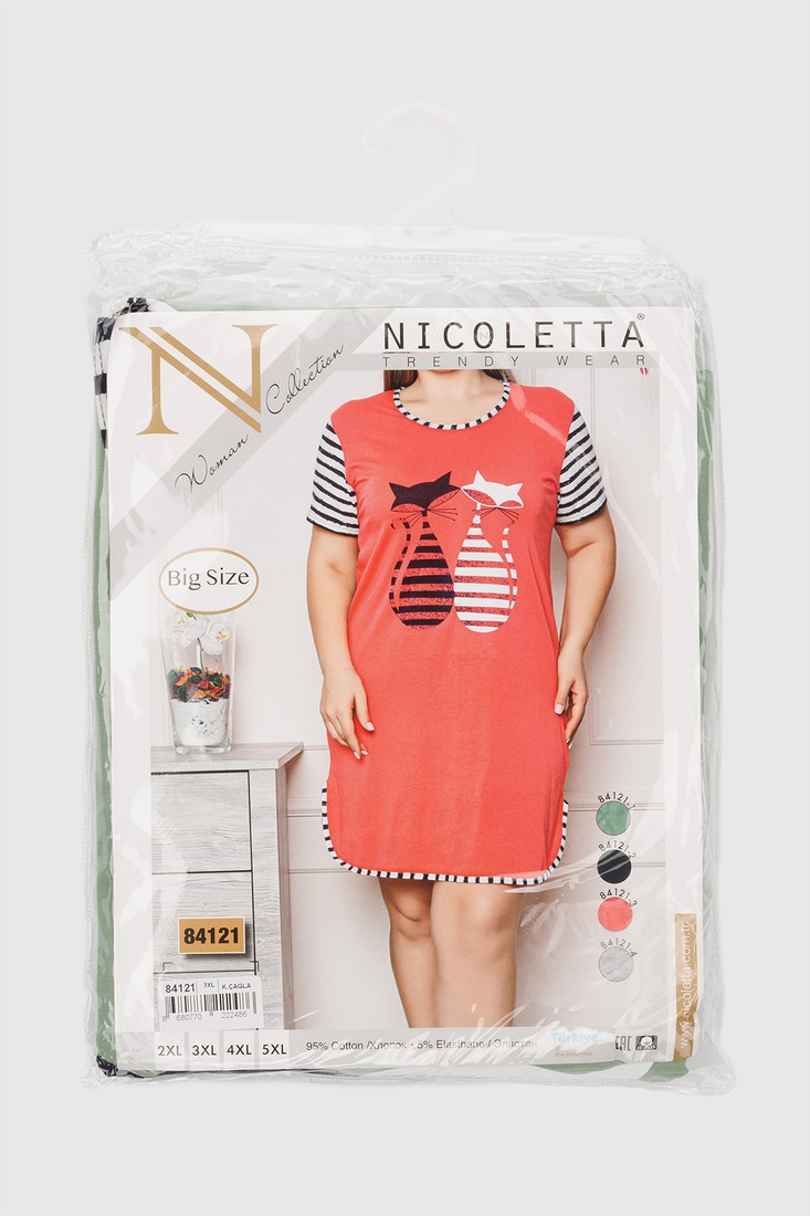 Фото Ночная рубашка женская Nicoletta 84121 5XL Зеленый (2000990456724А)