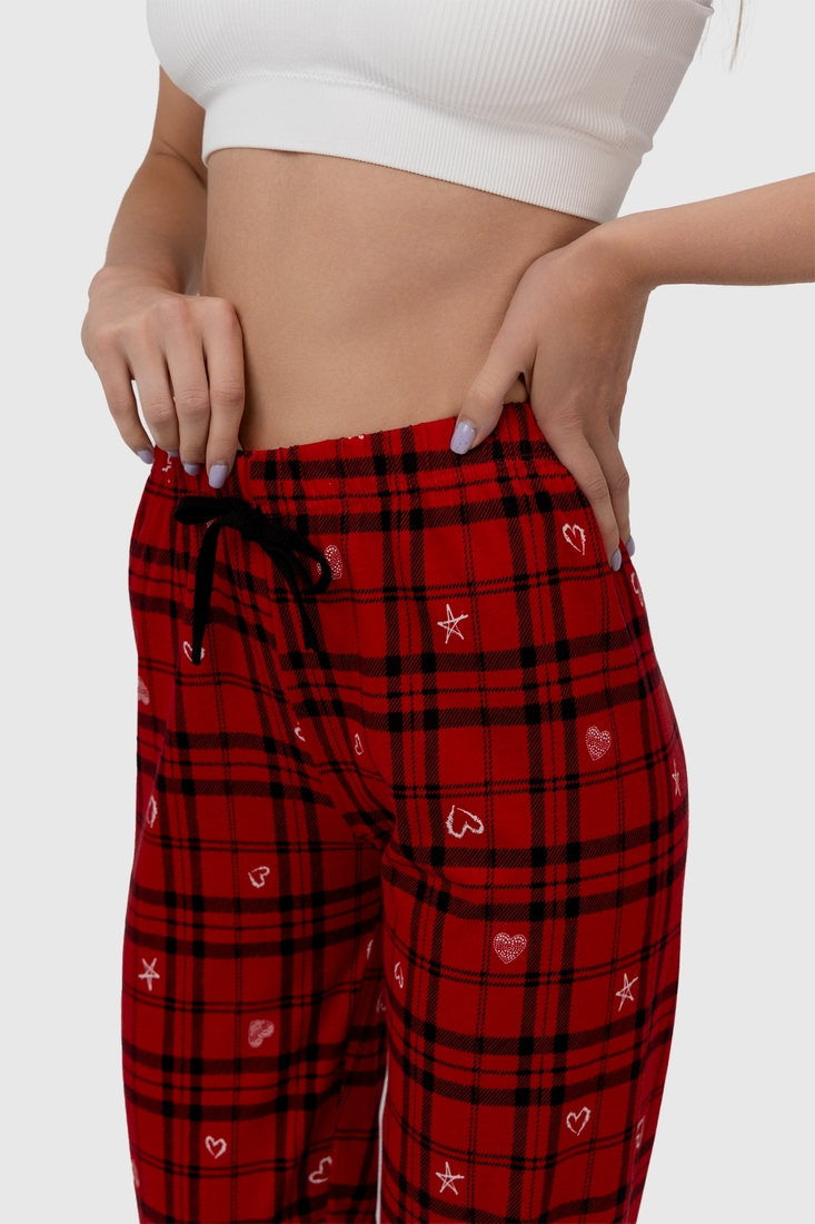 Фото Піжама низ, штани жіночі RUBINA 721 M Червоний (2000989971689A)