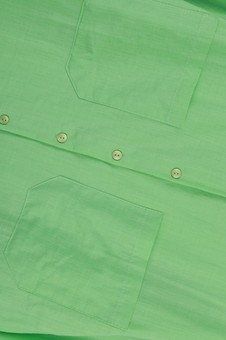 Фото Рубашка однотонная женская Crep 90279 L Зеленый (2000989497851D)