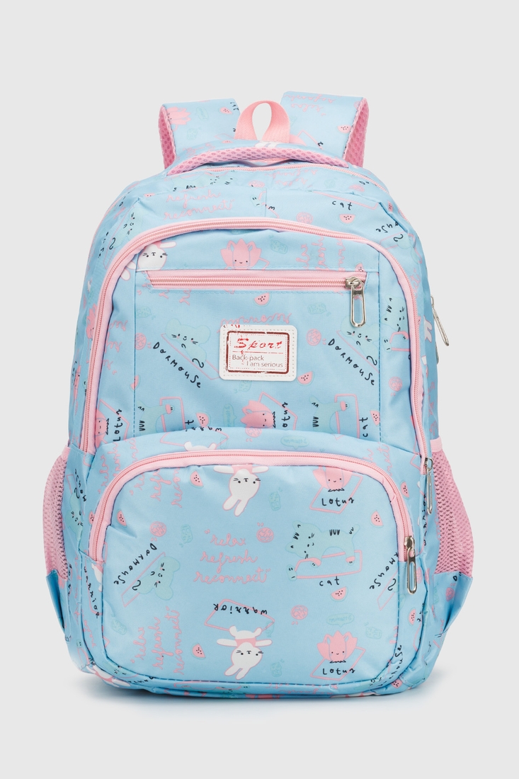 Фото Рюкзак шкільний+сумка+гаманець для дівчинки 732-10 Блакитний (2000990630797A)