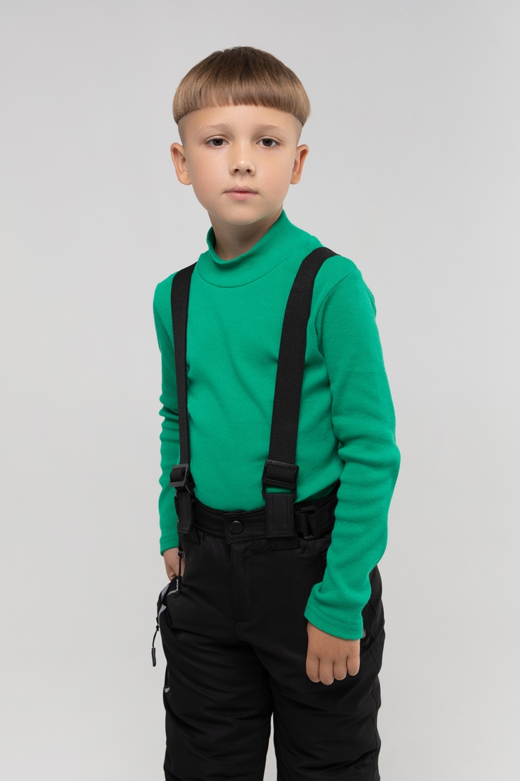 Фото Штани на шлейках для хлопчика EN111 116 см Чорний (2000989592860W)
