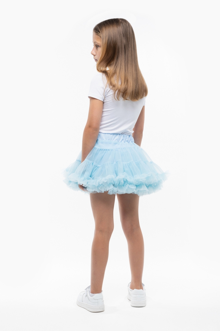Фото Спідниця однотонна для дівчинки XZKAMI 2020 140 см Блакитний (2000989665311S)
