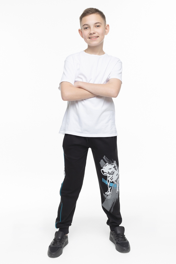Фото Спортивні штани для хлопчика AZN 354 176 см Чорно-блакитний (2000989563280D)
