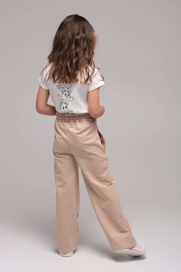 Фото Спортивні штани палаццо для дівчинки Atabey 10010-2 146 см Бежевий (2000989477785D)