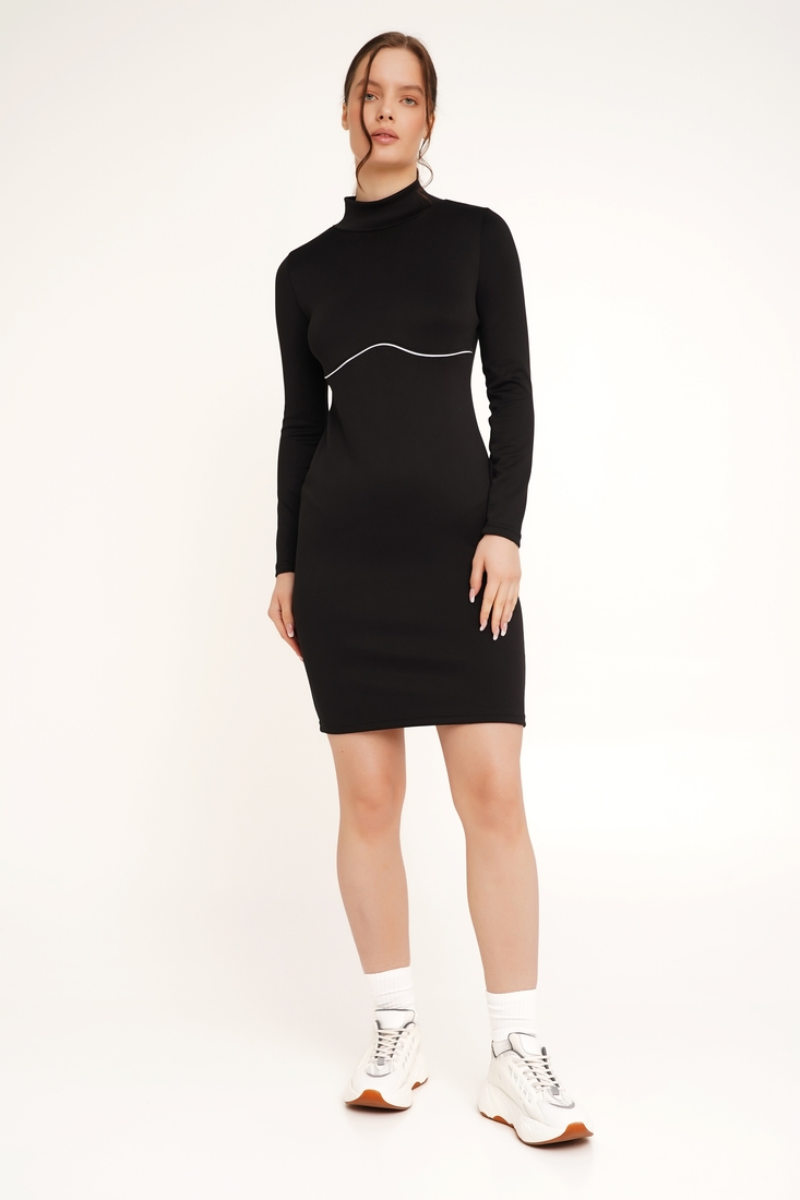 Фото Платье однотонное женское LAWA WTC02358 XS Черный (2000990437945D)(LW)