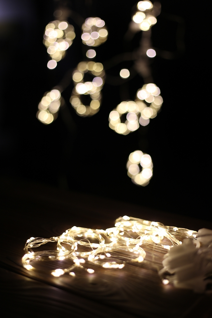Фото Светлодіодна Гірлянда волосінь штора"Промені роси" 3 х 2 м,з пультом, з USВ , золото (2000989312918)(NY)