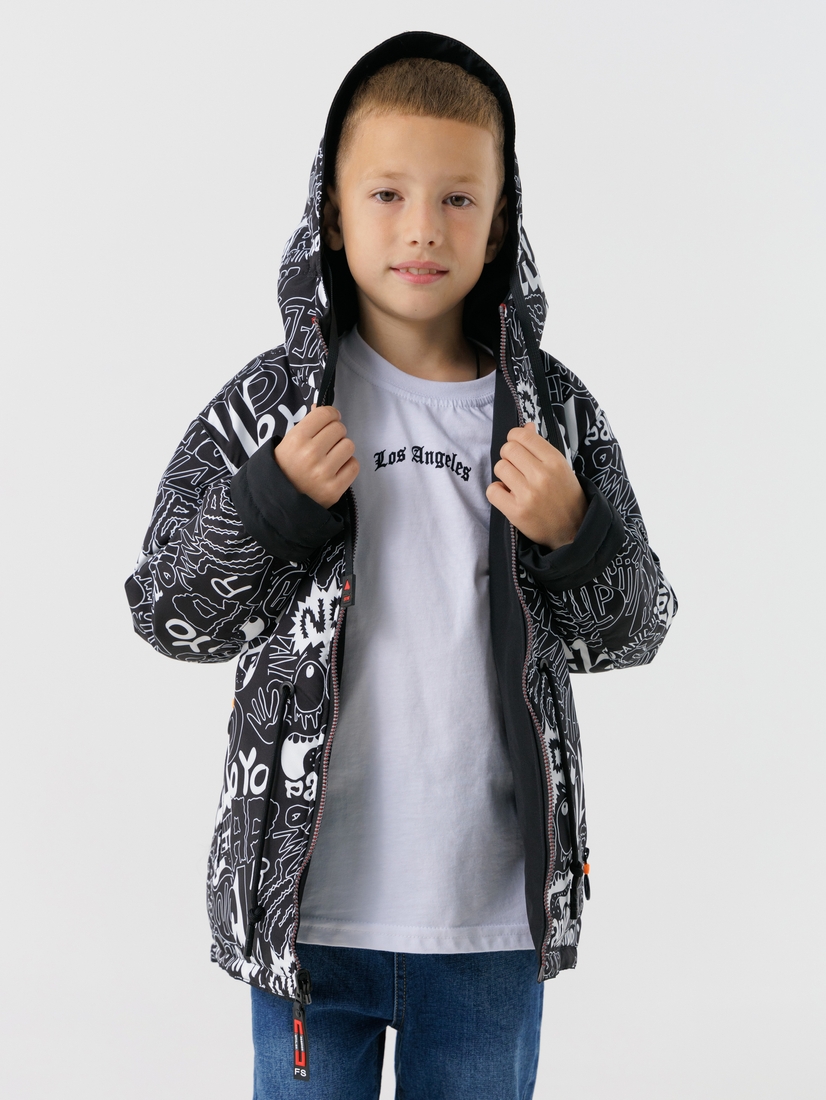 Фото Куртка для хлопчика B35 134 см Чорний (2000990284730D)