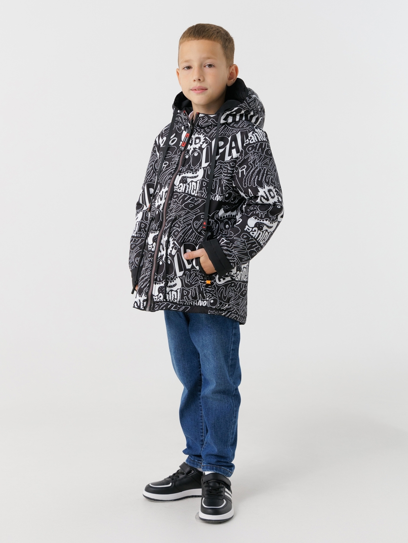 Фото Куртка для мальчика B35 134 см Черный (2000990284730D)