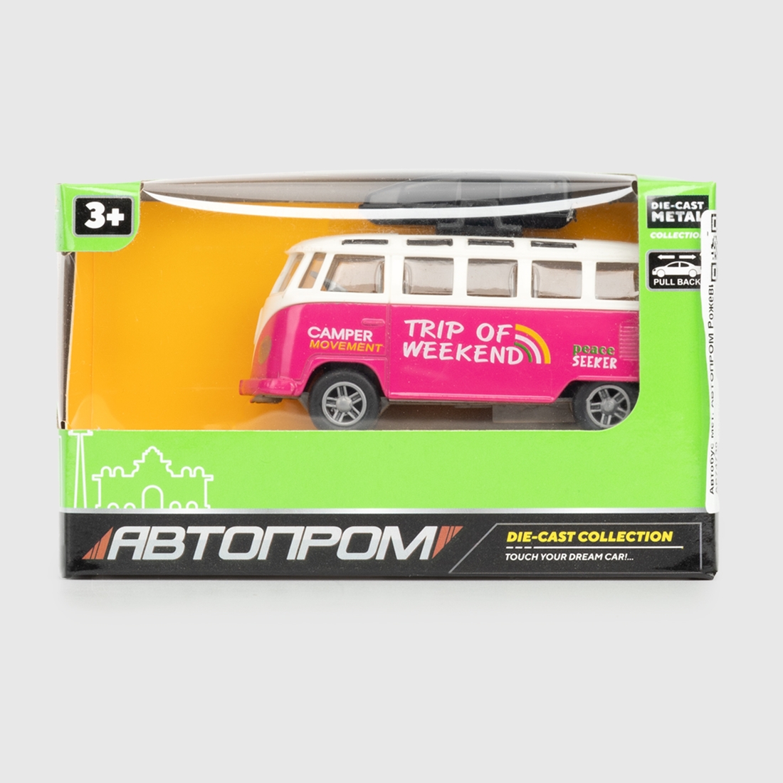 Фото Игрушка автобус АВТОПРОМ AP74730 Розовый (2000990170361)