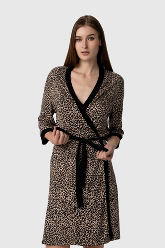 Фото Комплект халат+рубашка женский Atik 634 2XL Леопардовый (2000990159359A)