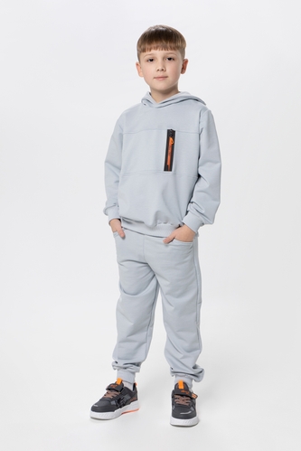 Фото Костюм для мальчика (худи+штаны) Ecrin 2503 140 см Серый (2000990222626D)