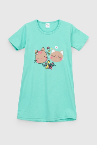Фото Ночная рубашка для девочки Mini Moon 6220 158-164 см Зеленый (2000990500526A)