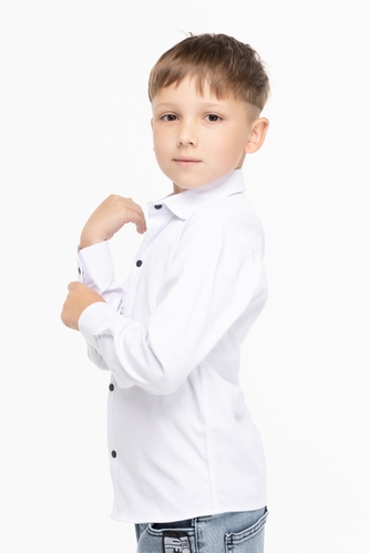 Фото Сорочка однотонна для хлопчика Deniz 311 140 см Білий (2000989711360D)