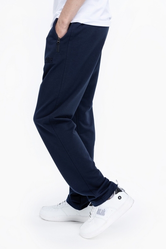 Фото Спортивні штани однотонні прямі чоловічі Tommy life 84954 M Синій (2000989670995D)