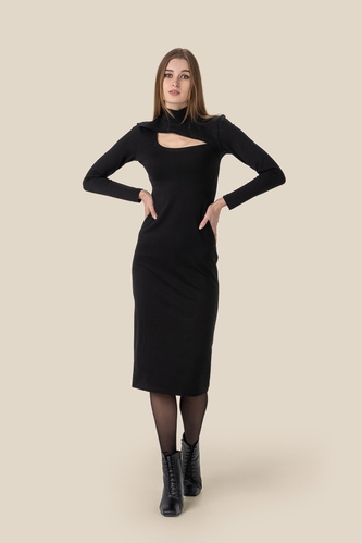 Фото Платье однотонное женское LAWA WTC02345 XL Черный (2000990213938D)(LW)