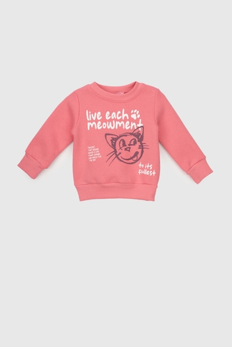 Свитшот с принтом для девочки First Kids 858 104 см Розовый (2000990132215W)