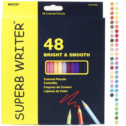 Фото Цветные карандаши 48 цветов MARCO 4100-48CB Разноцветные (6951572902558)