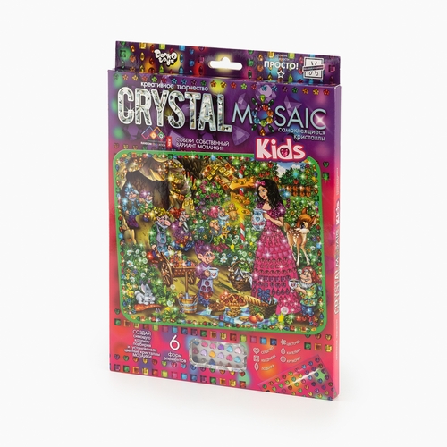 Фото Мозаїка з кристалів "Crystal mosaic kids Білосніжка" Danko Toys CRMk-01-07 Різнокольоровий (2000989844846)