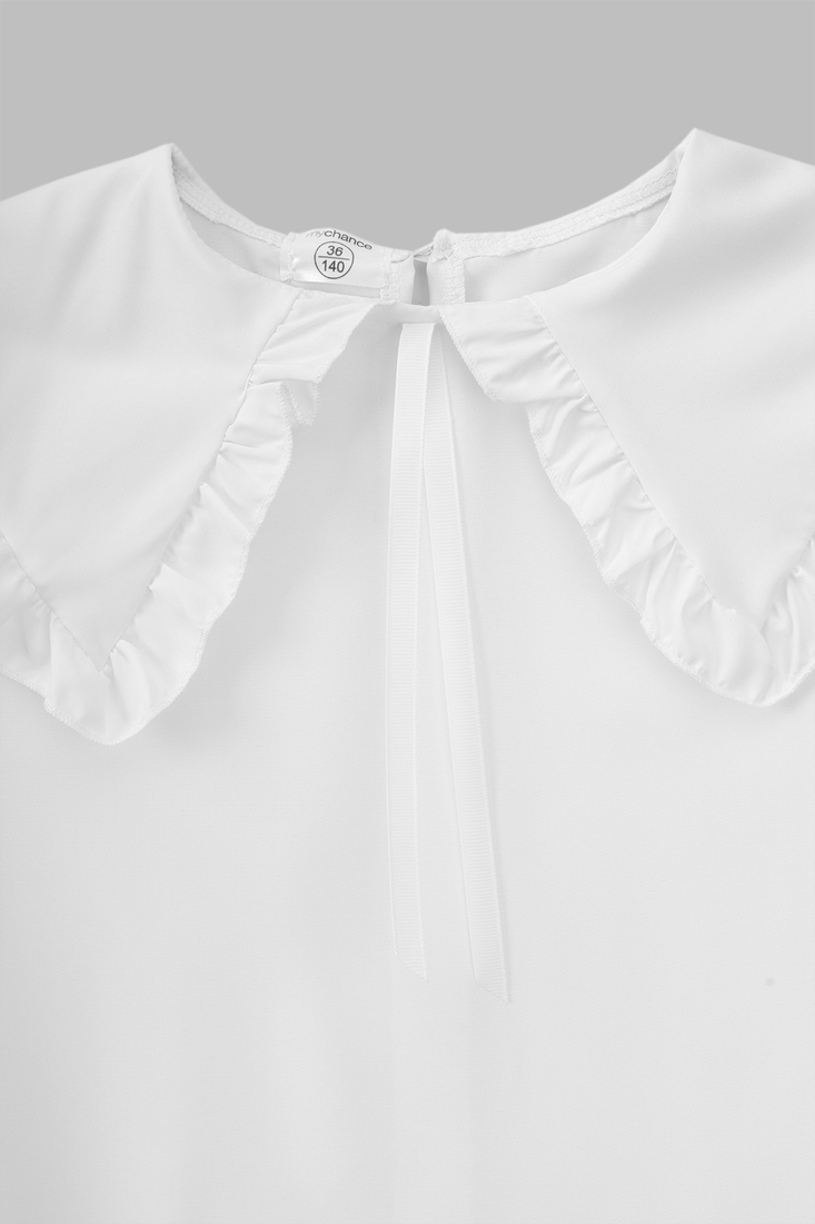 Фото Блуза однотонная для девочки MyChance 2415 140 см Белый (2000990619198D)