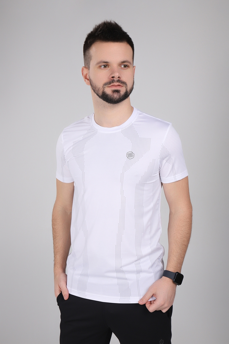 Фото Фітнес футболка однотонна чоловіча Speed Life XF-1506 2XL Білий (2000989516590A)