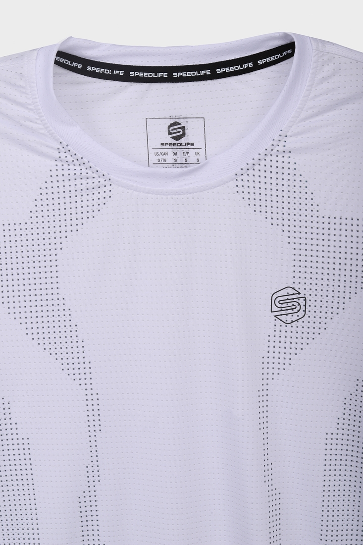 Фото Фитнес футболка однотонная мужская Speed Life XF-1506 2XL Белый (2000989516590A)