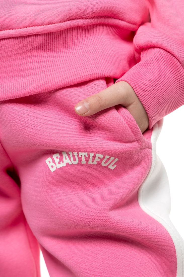 Фото Костюм для дiвчинки ANGELOS 1035 худі+штани 140 см Рожевий (2000990148162W)