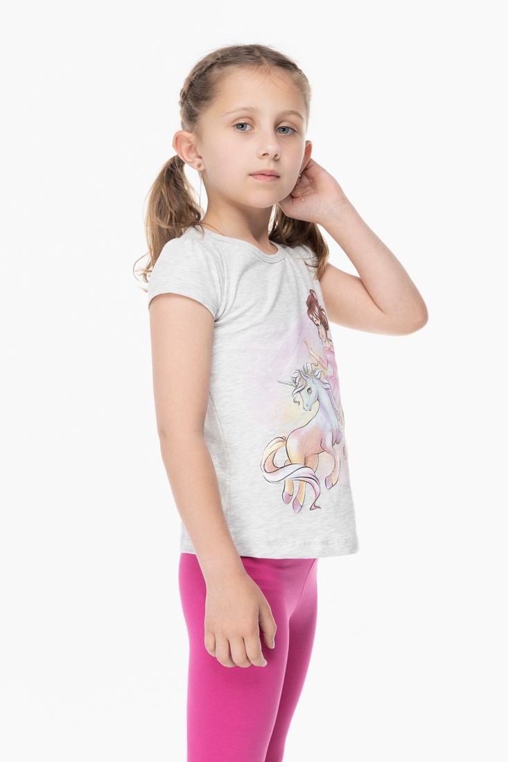 Фото Костюм для дівчинки Breeze 16411 футболка + лосини 98 см Сірий (2000989654841S)