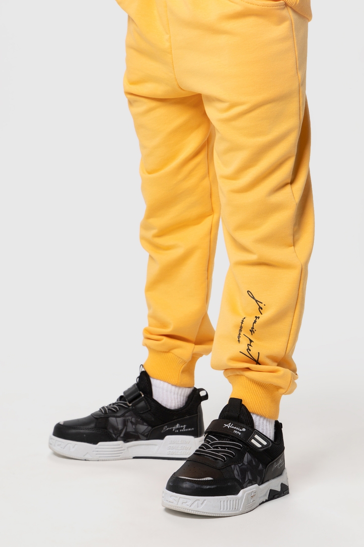 Фото Костюм для хлопчика (худі+штани) Ecrin 2501 140 см Жовтий (2000990239709D)