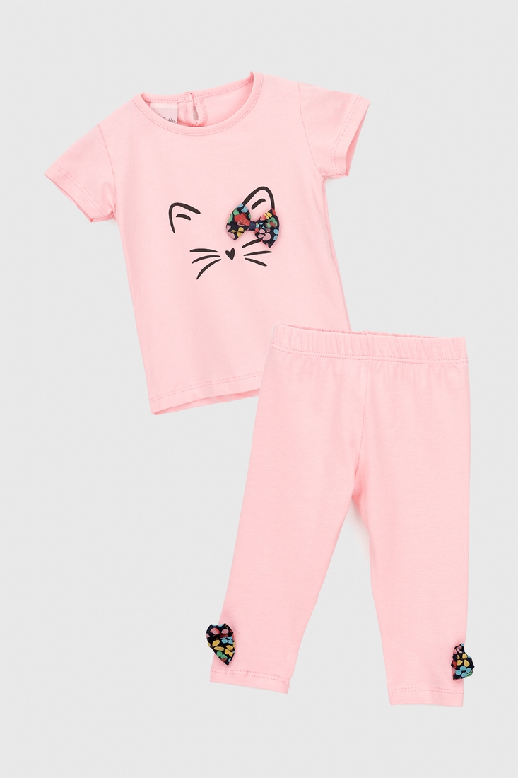 Фото Костюм (футболка+лосини) для дівчинки Baby Show 249781 86 см Рожевий (2000990422804S)