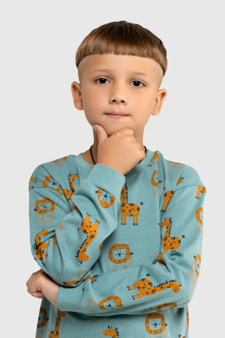 Фото Пижама для мальчика Isobel 22505 7-8 лет Зеленый (2000990034984А)
