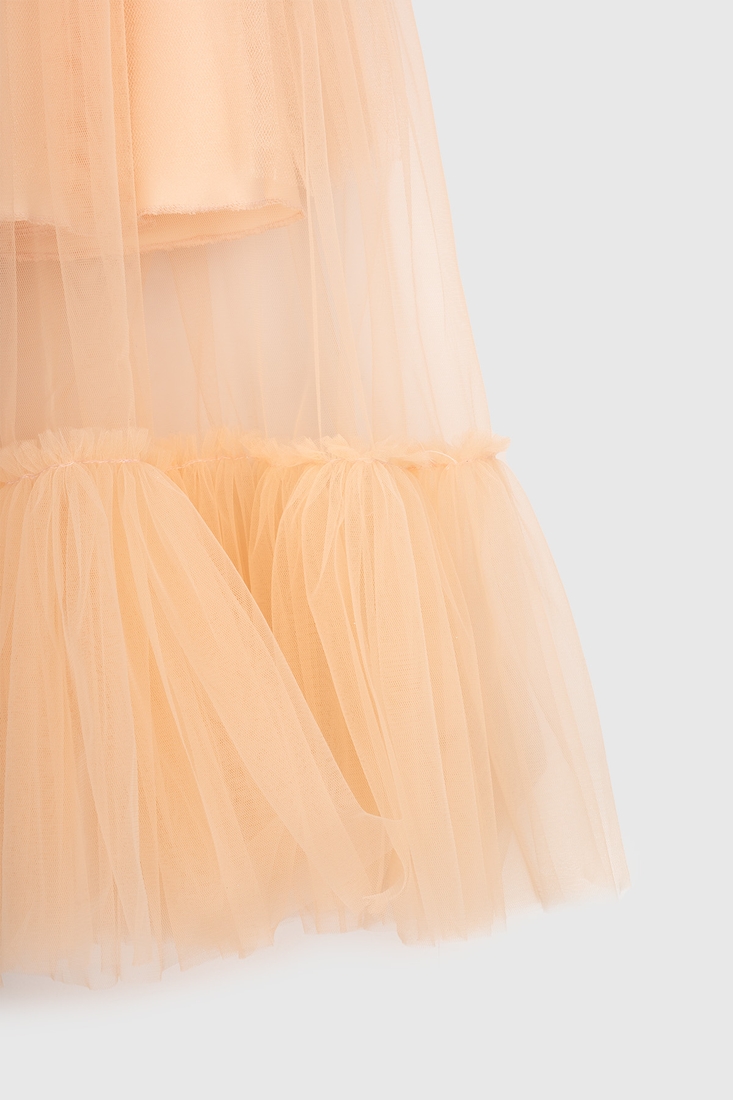 Фото Платье нарядное для девочки Wecan 24036 128 см Персиковый (2000990305305A)
