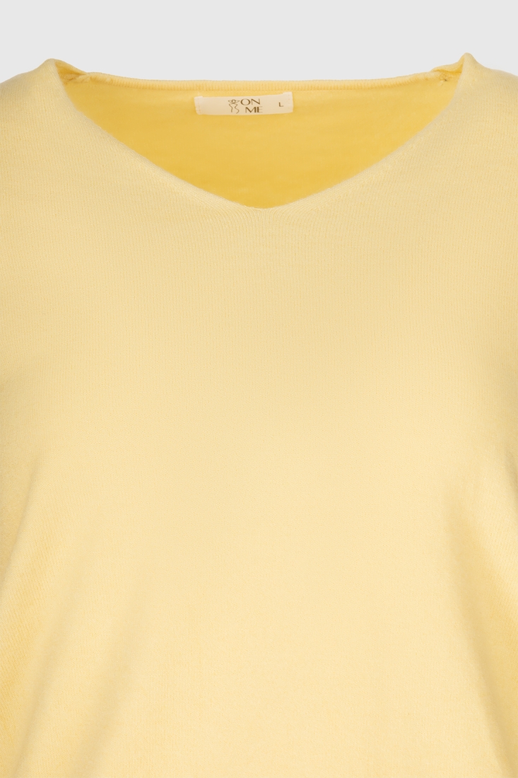 Фото Пуловер однотонный женский 8816 L Желтый (2000990337405D)