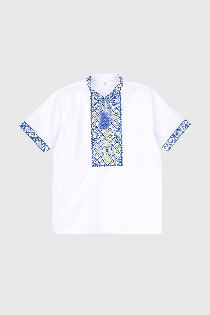 Фото Рубашка с вышивкой для мальчика КОЗАЧЕК ФИЛИП 164 см Синий (2000989882992S)