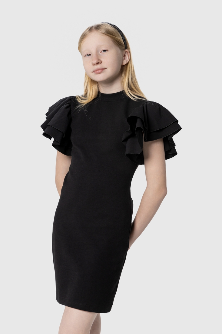 Фото Платье однотонное для девочки DMB 5432 140 см Черный (2000990266897D)
