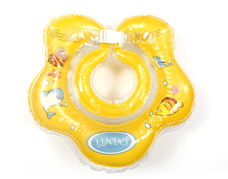 Фото Круг для купания младенцев желтый LN-1558 (8914927015585)