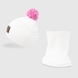 Набір шапка+снуд для дівчинки Talvi Онлі 48-56 Білий (2000990118370D) Фото 2 з 11