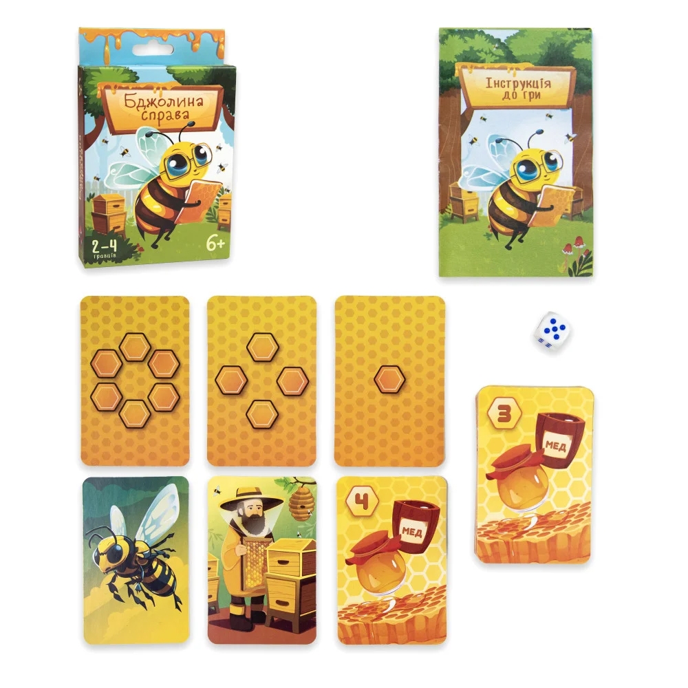 Фото Карткова гра Strateg 30785 Бджолина справа розважальна українською мовою (4823113839123)
