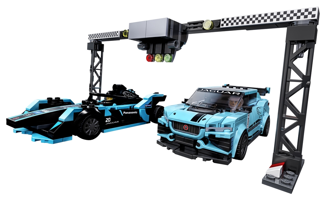 Фото Конструктор LEGO Speed Champions Speed Formula E Panasonic Jaguar Racing GEN2 car & Jaguar I-PACE eTROPHY (76898)