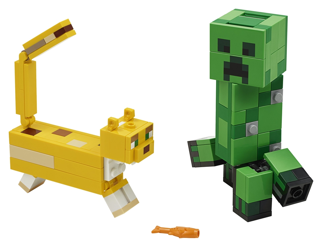 Фото Конструктор LEGO Minecraft Кріпер та Оцелот (21156)