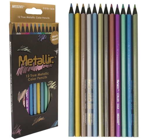 Фото Цветные карандаши 12 цветов MARCO 5101B-12CB Разноцветные (6951572903937)