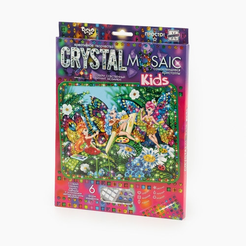 Фото Мозаїка з кристалів "Crystal mosaic kids Фея" Danko Toys CRMk-01-09 Різнокольоровий (2000989844853)