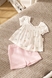 Костюм (блуза+шорти) для дівчинки Beyaz Bebek 2212 92 см Рожевий (2000990302489S) Фото 1 з 12