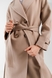 Пальто жіноче 606 либерти 52 Бежевий (2000990395931D) Фото 3 з 16